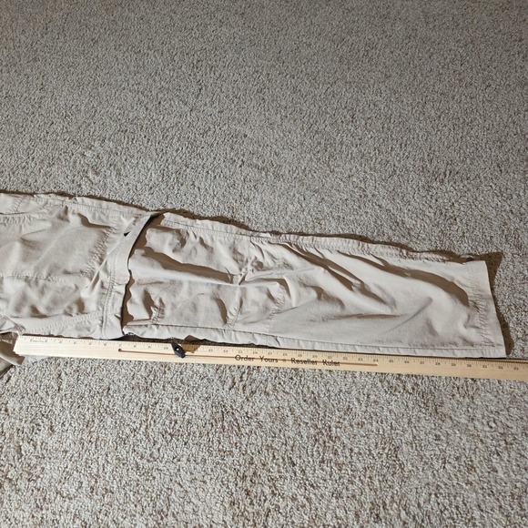 K-Way Pants Mens 34 Convertible Beige Hiking Nylon Outdoor Cargo Zip Off Legs - Picture 9 of 11
